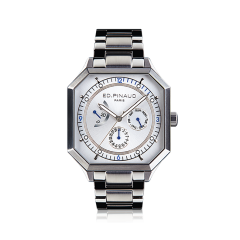 Power reserve auto watch (silver dial, stainless steel case & bracelet)